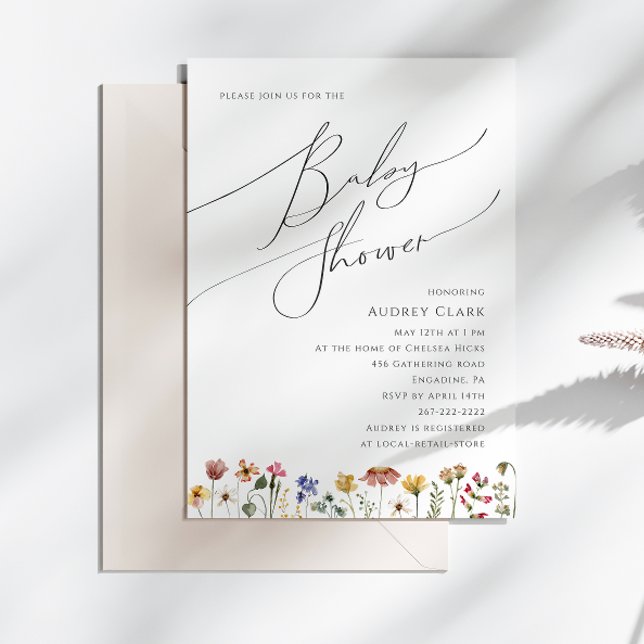 Invitación Flor silvestre colorida Ducha bebé (Subido por el creador)