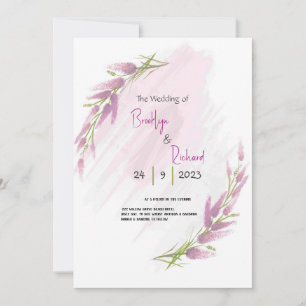 Invitación Flor silvestre de agua de Lavander