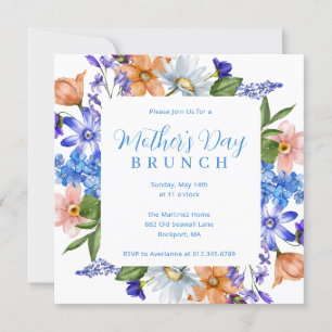 Invitación Flor silvestre de Brunch del Día de la Madre
