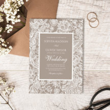 Flor silvestre de la línea beige de Taupe cálido