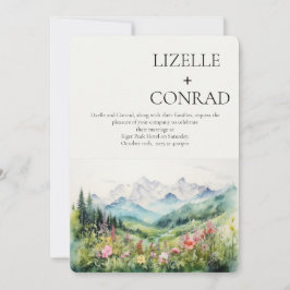 Invitación Flor silvestre de montaña rusa | Boho