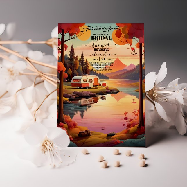 Invitación Flor silvestre de montaña rusa Boho Bridal Shower (Subido por el creador)