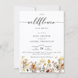 Invitación Flor silvestre de otoño | Baby Shower floral