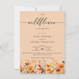 Invitación Flor silvestre de otoño | Shower de bebé floral