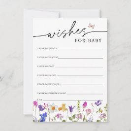 Invitación Flor silvestre de primavera floreciente con tarjet