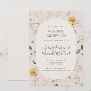 Invitación Flor silvestre de primavera   Recepción de boda co