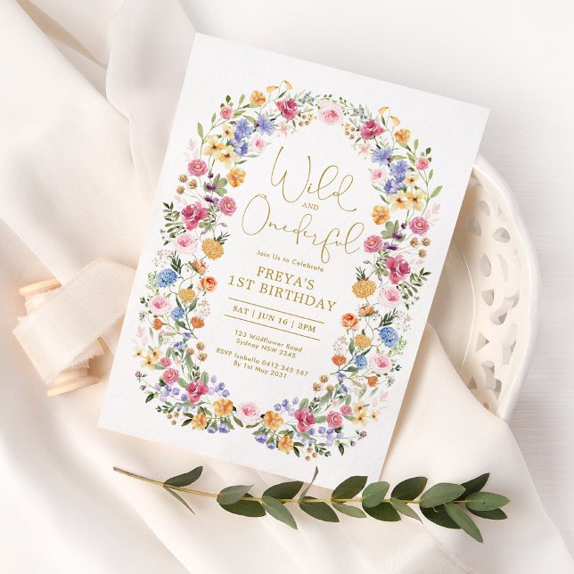 Invitación Flor silvestre de primavera silvestre y maravillos (Subido por el creador)