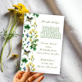 Invitación Flor silvestre de primavera y ducha de novia Shamr