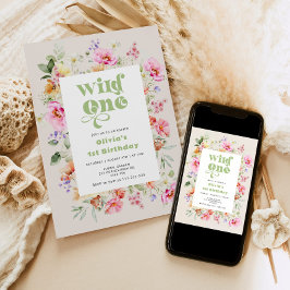 Invitación Flor silvestre de un cumpleaños