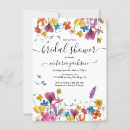 Invitación Flor silvestre ducha de novia