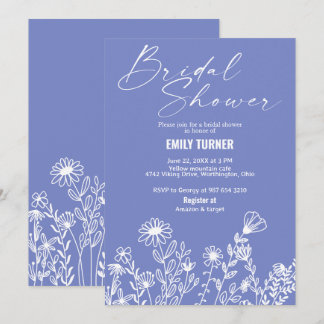 Invitación Flor silvestre Ducha de novia