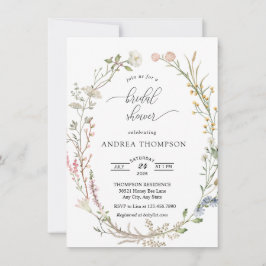 Invitación Flor silvestre ducha de novia
