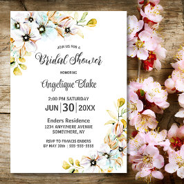 Invitación Flor silvestre ducha de novia