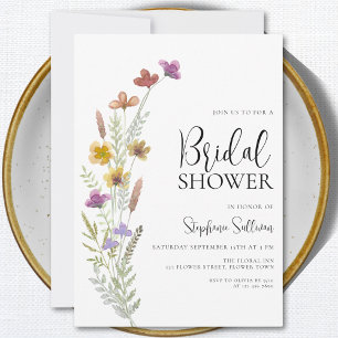 Invitación Flor silvestre ducha de novia