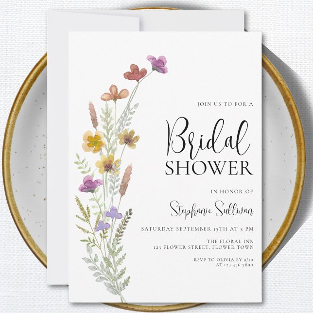 Invitación Flor silvestre ducha de novia (Subido por el creador)