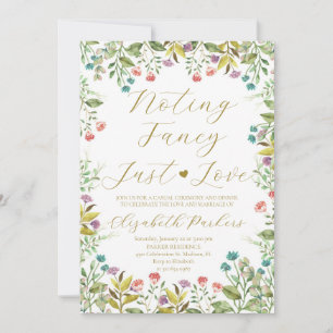 Invitación Flor Silvestre Elegante Nada Lujoso Solo Amor