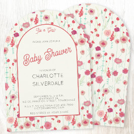 Invitación Flor silvestre Es un Baby Shower Chica