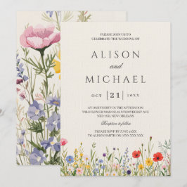 Invitación Flor silvestre Flor Floral Boda Jardín