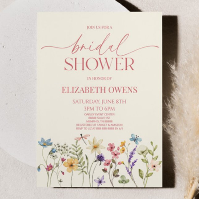 Invitación Flor silvestre Flor Floral Bridal Shower (Subido por el creador)