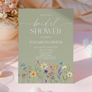 Invitación Flor silvestre Flor Floral Bridal Shower