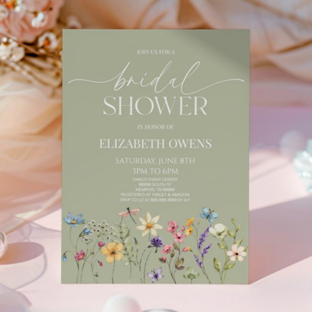 Invitación Flor silvestre Flor Floral Bridal Shower (Subido por el creador)