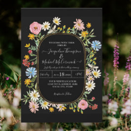 Invitación Flor silvestre Floral acuarela Elegante Boda de or