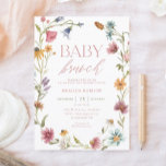 Invitación Flor silvestre Floral Baby Brunch<br><div class="desc">¡Celebra tu llegada a tu bebé con esta invitación de Baby Shower de Little Wildflower Floral! El diseño es perfecto para cualquier ducha de bebé,  y viene con etiquetas a juego para compartir las noticias felices. Flor silvestre Floral Baby Brunch</div>