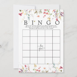 Invitación Flor silvestre Floral Bridal Shower Bingo Game