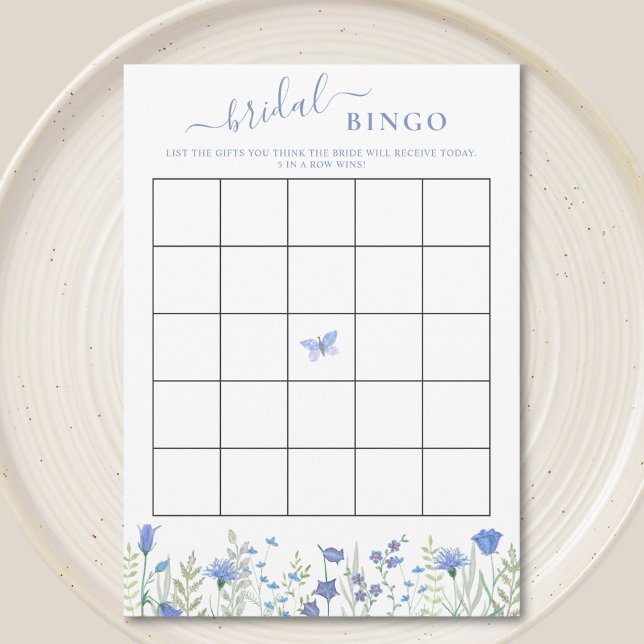Invitación Flor silvestre Floral Bridal Shower Bingo Game Car (Subido por el creador)