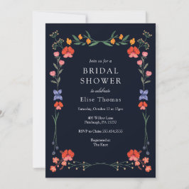 Invitación Flor silvestre Jardín Botánico Bridal Shower