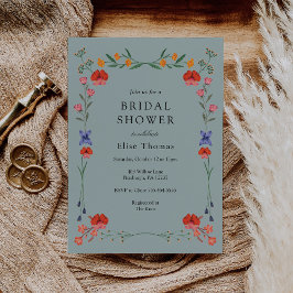 Invitación Flor silvestre Jardín Botánico Bridal Shower