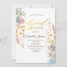 Invitación Flor silvestre Meadow Dried Bridal Shower