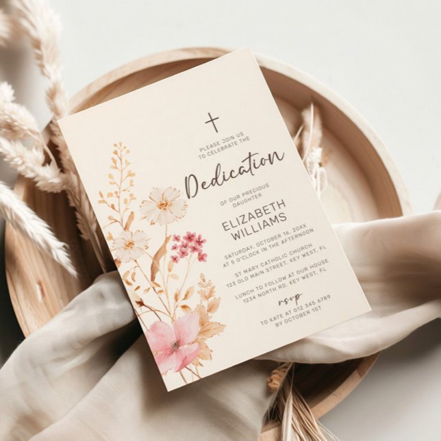 Invitación Flor silvestre moderna | Dedicación Jardín Botánic (Subido por el creador)