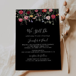 Invitación Flor silvestre multicolor que aún prometemos renov