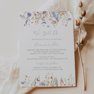 Invitación Flor silvestre multicolor que aún prometemos renov