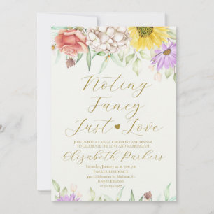 Invitación Flor silvestre nada genial solo amor a Elopement