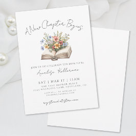 Invitación Flor silvestre Nuevo libro de capítulos Baby Showe