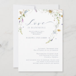 Invitación Flor silvestre Parejas Florales Ducha de Novias