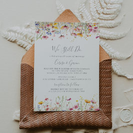 Invitación Flor silvestre pradera todavía prometemos renovaci