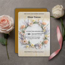 Flor silvestre preso de oro en Baby Shower en Bloo