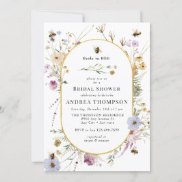 Invitación Flor silvestre primavera | Bee Bridal Shower