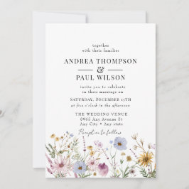 Invitación Flor silvestre primavera | Boda de la Moda Boho