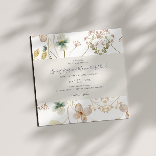 Invitación Flor silvestre primavera | Boda de la Plaza Blanca (Subido por el creador)