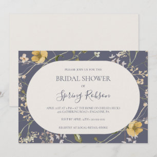 Invitación Flor silvestre primavera Púrpura Azul Británica Ho