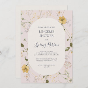 Invitación Flor silvestre primavera   Rubor Lingerie Shower