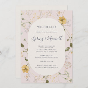 Invitación Flor silvestre primavera   Rubor Todavía Vemos Ren