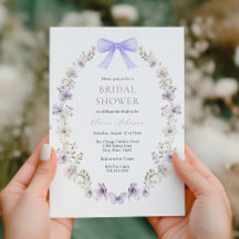 Flor silvestre Purple Bow Bridal Shower