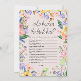 Invitación Flor silvestre que conoce a la novia como la carta