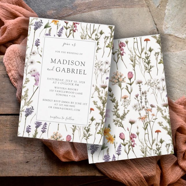 Invitación Flor silvestre rústica | Boda botánico (Subido por el creador)