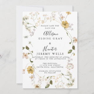 Invitación Flor silvestre salva la fecha